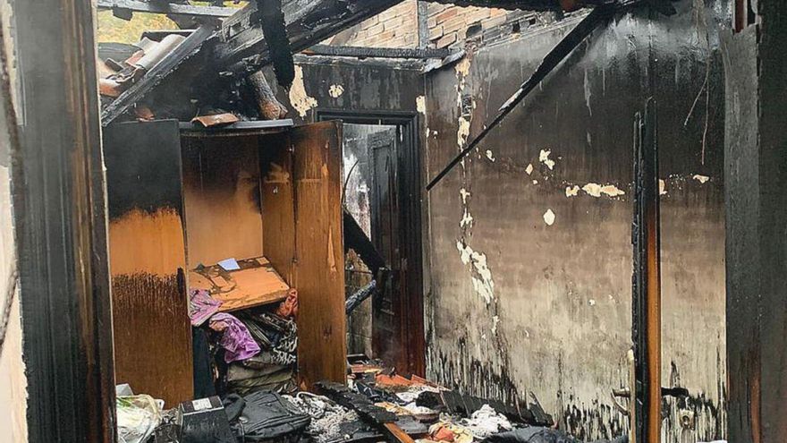 Estado en el que quedó la vivienda.   | // BOMBEROS