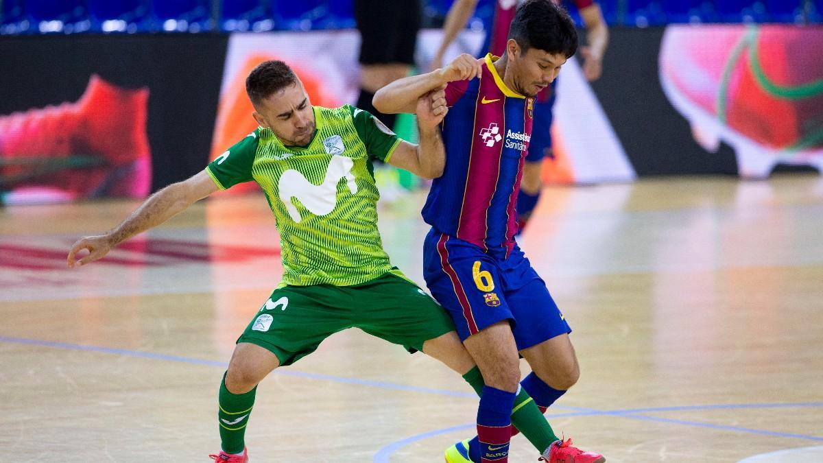 Imagen del primer partido de la serie en el Palau