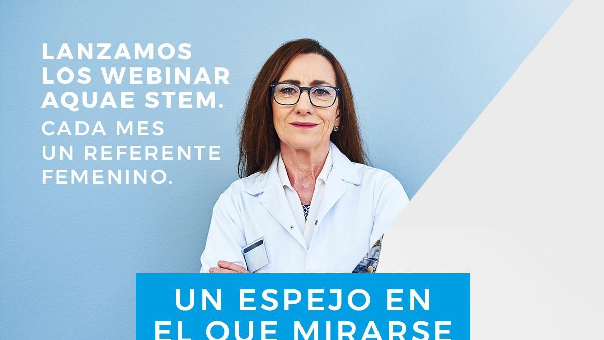 Cartel de los &#039;webinar&#039; inclusivos de Aquae Stem.