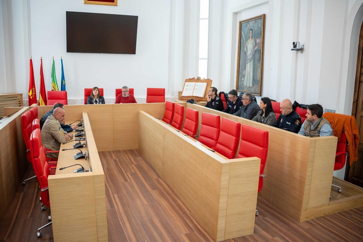 Reunión de la Mesa Técnica, este miércoles, en el ayuntamiento.