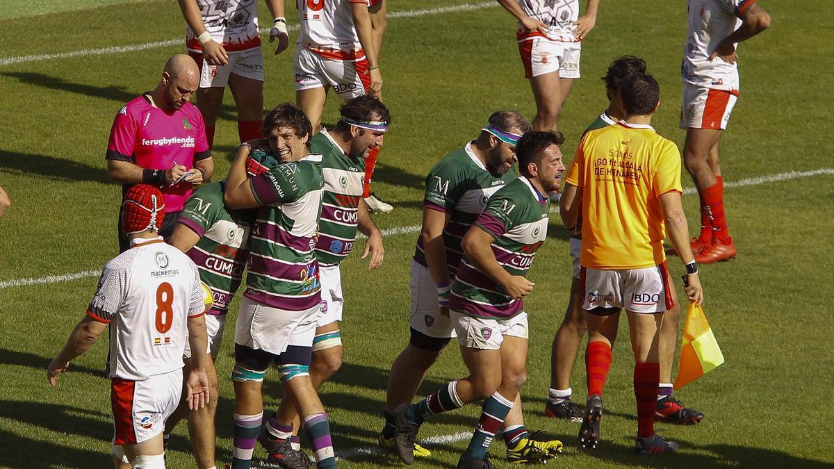 Imagen del partido entre el Club de Rugby Málaga y CR Alcalá.