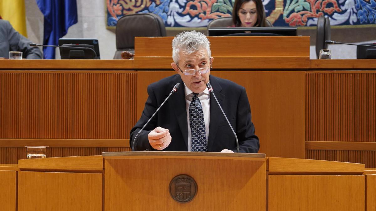 El consejero de Agricultura, Ganadería y Alimentación, Ángel Samper, el pasado viernes en el pleno.