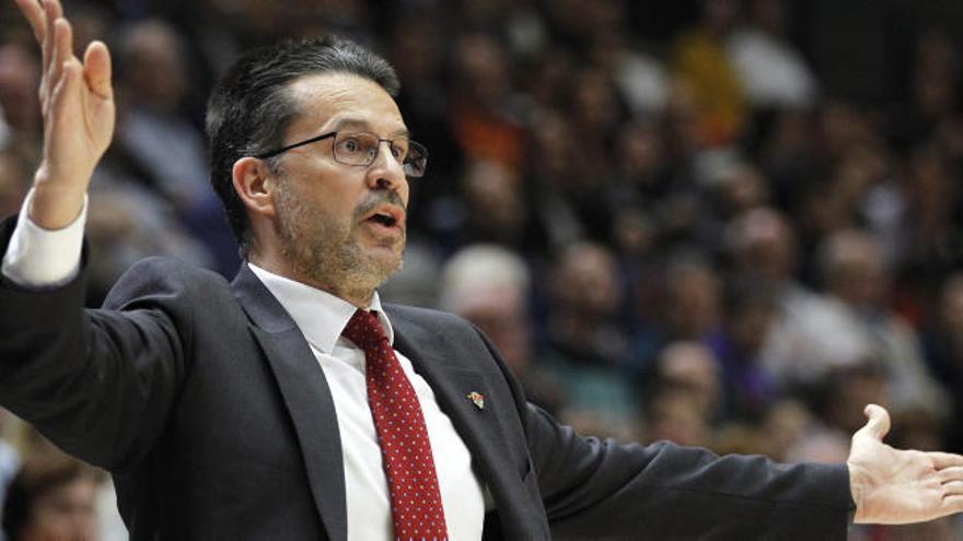 Pedro Martínez,durante un partido en La Fonteta