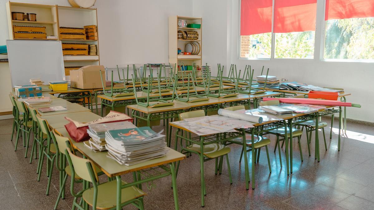 Aula habilitada en el Villar Palasí