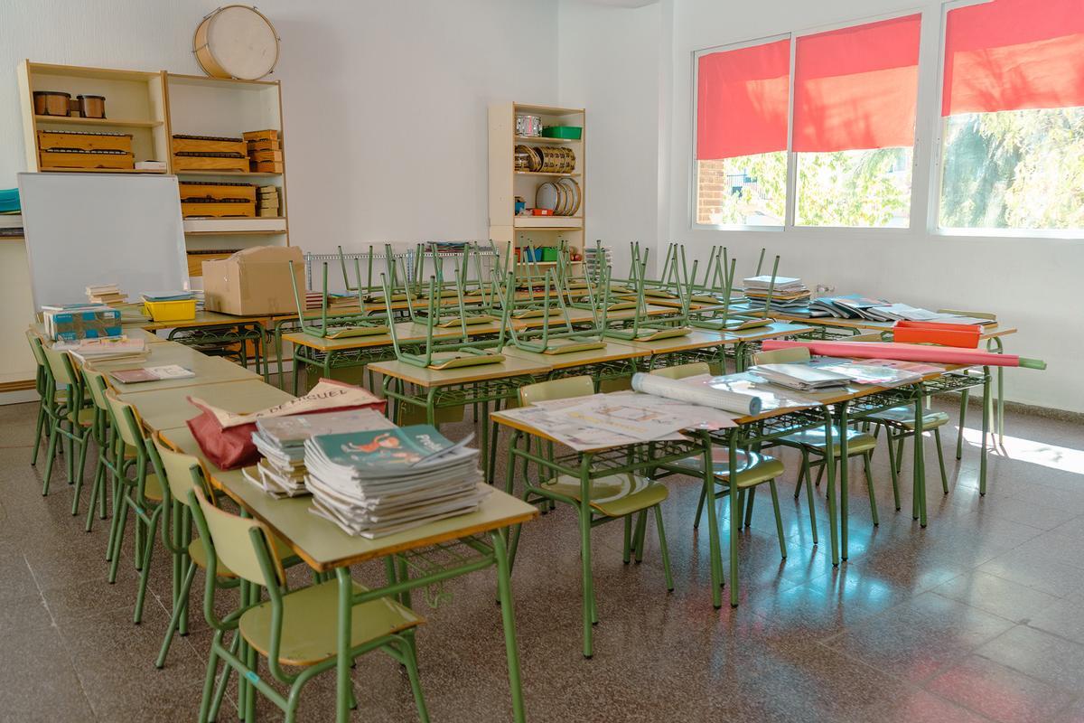 Aula habilitada en el Villar Palasí