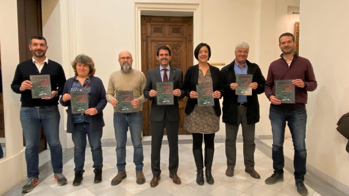 Els alcaldes presentant l'agenda conjunta