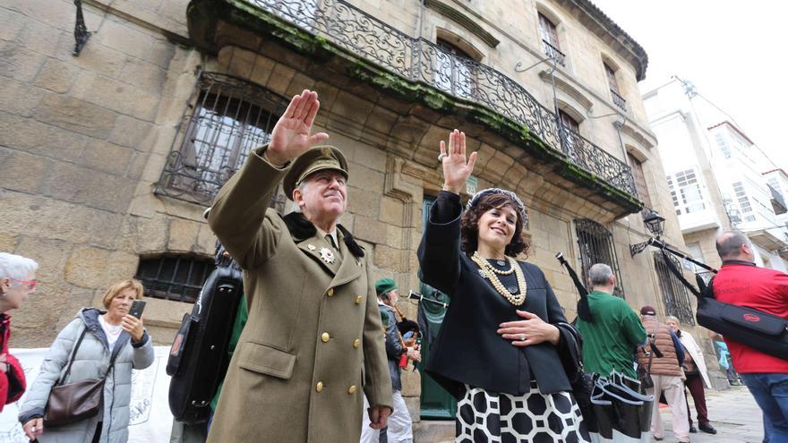 Protesta en A Coruña para reclamar la devolución de la Casa Cornide: &quot;Franquismo nunca más&quot;