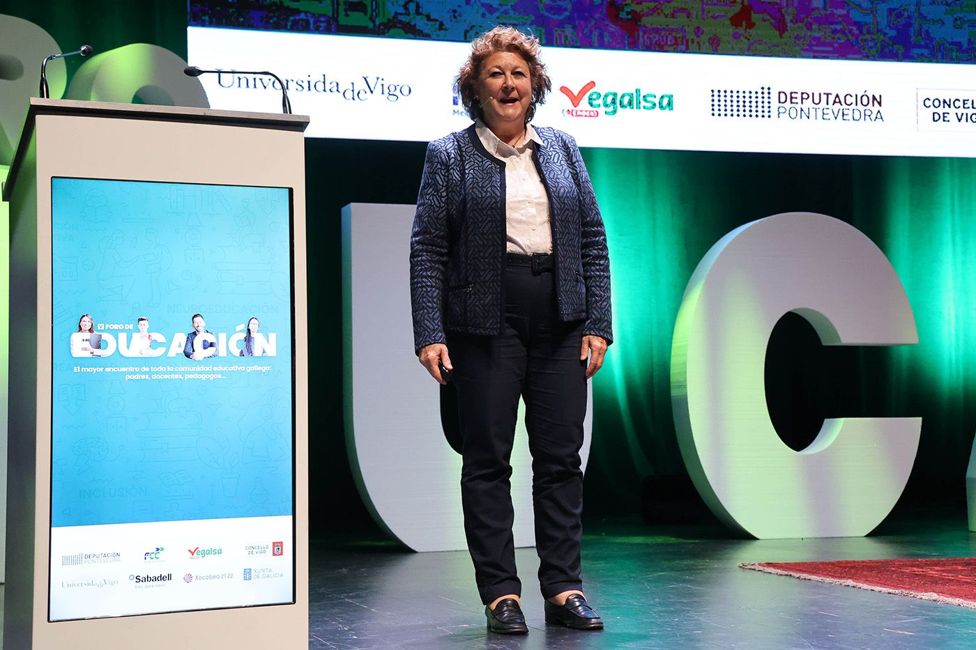 Begoña Ibarrola, durante su ponencia en el V Foro de Educación