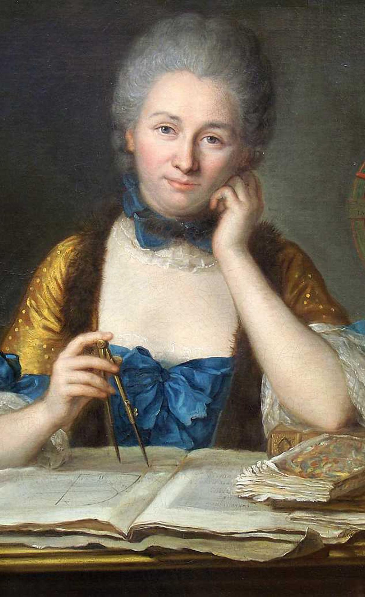 Émilie du Châtelet retratada por Latour.