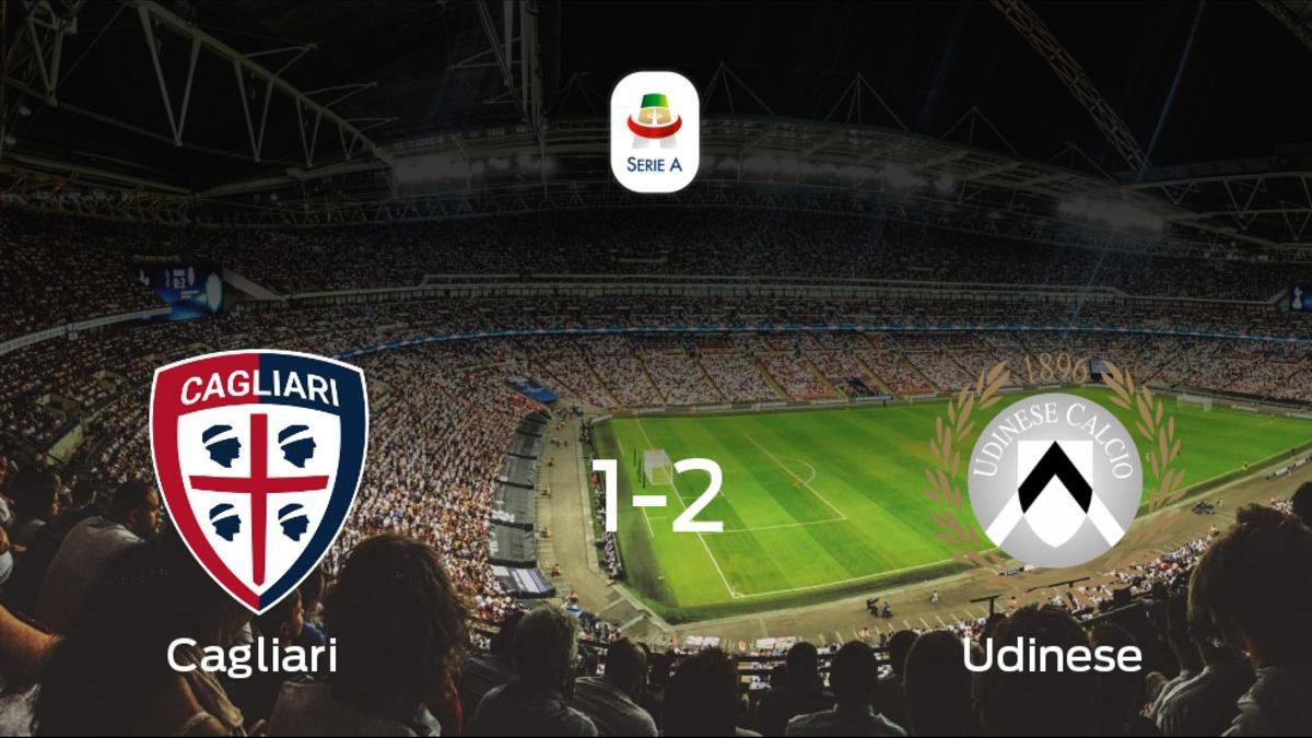 El Udinese se lleva tres puntos tras ganar 1-2 al Cagliari