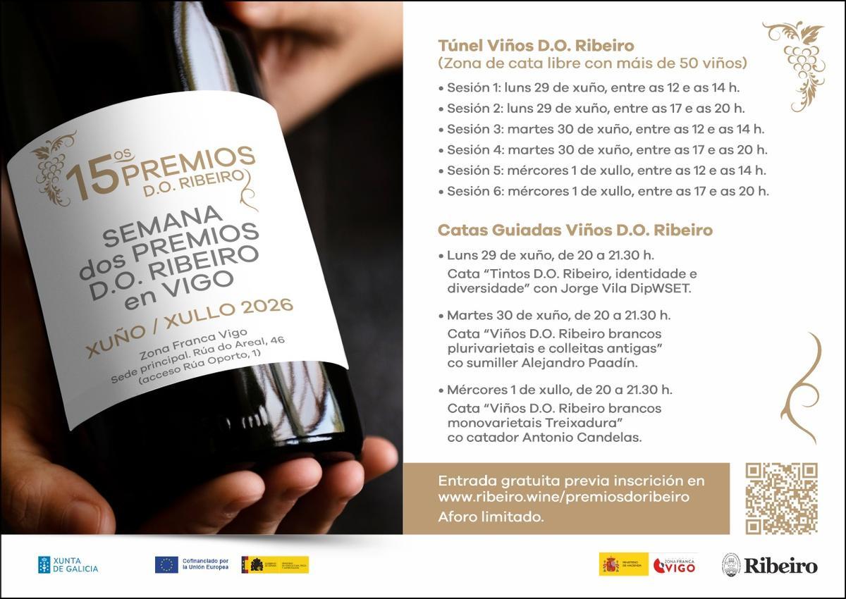 Programa de la semana grande de la DO Ribeiro en Vigo.