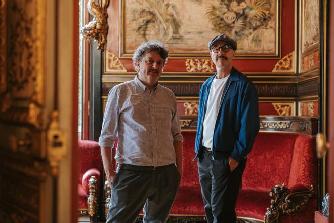 Carlos Galán y Nacho Gallego, directores del festival Estación Podcast, en la Casa de América, en Madrid.