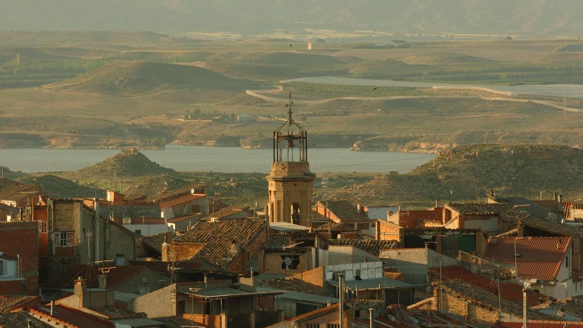 Panorámica del pueblo de Zaragoza donde se ha batido el récord de temperatura en mayo