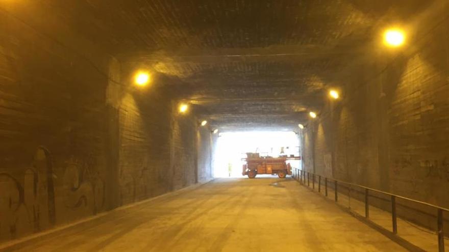 L&#039;interior del túnel, aquest dimarts al matí.