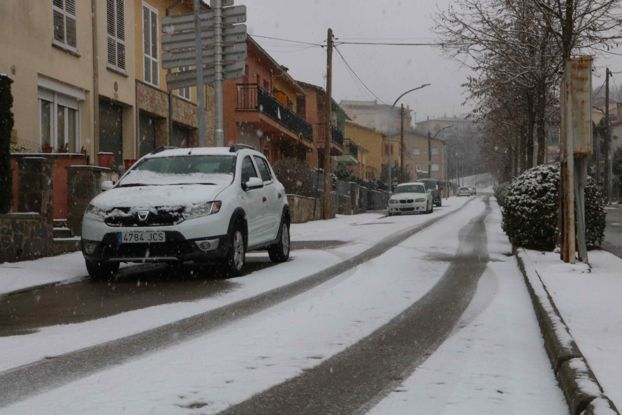 La neu, a Sant Hilari Sacalm.