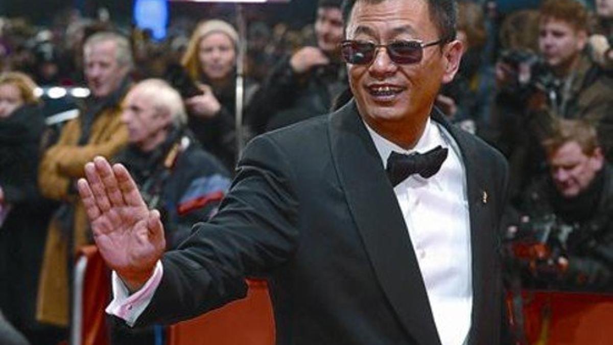El director de cine Wong Kar Wai, anoche, en la alfombra roja del Festival de cine de Berlín.