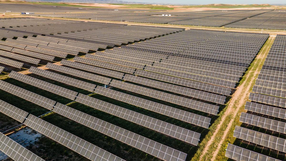 Una parque fotovoltaico situado en Aragón