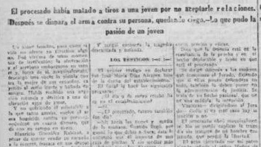 El recorte de la información aparecida en el diario &quot;Región&quot;.