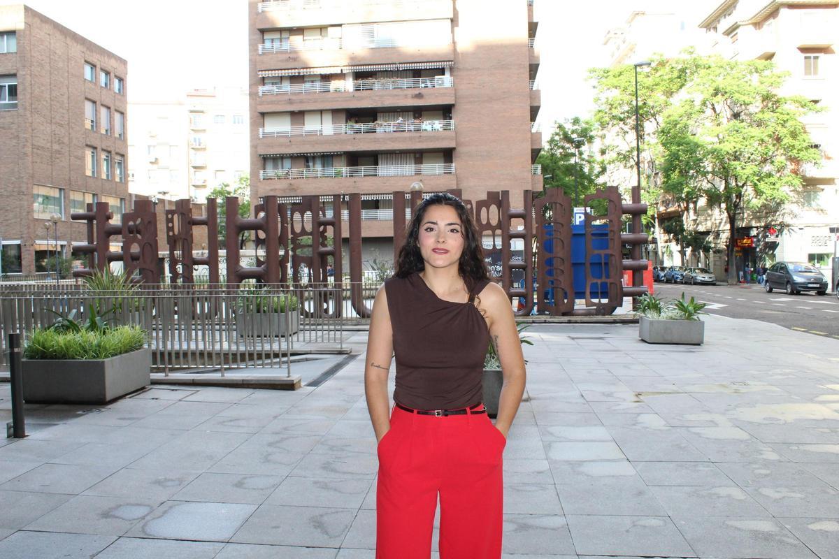 María Aperador, experta en prevención del fraude digital, este lunes en Zaragoza antes de participar en la jornada de Iaon.