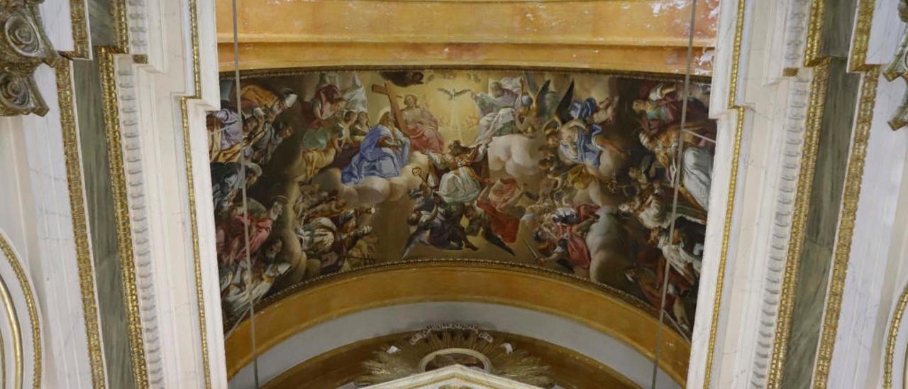 Las humedades vuelven a poner en jaque los frescos de Oliet ya restaurados en Alfara