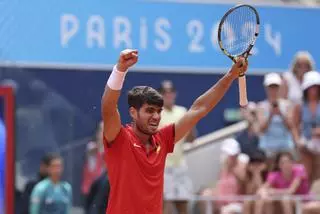 Tenis en los Juegos Olímpicos, Auger Aliassime - Carlos Alcaraz, en imágenes