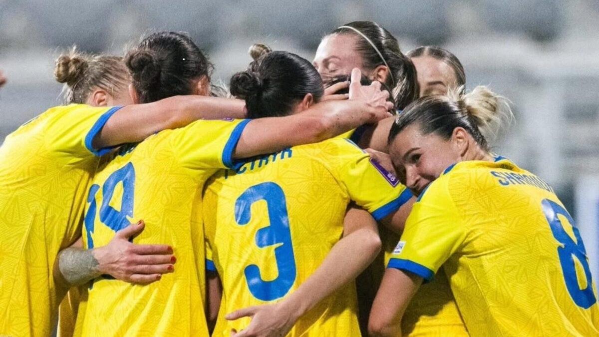 Las jugadoras ucranianas celebran un gol en un reciente encuentro.