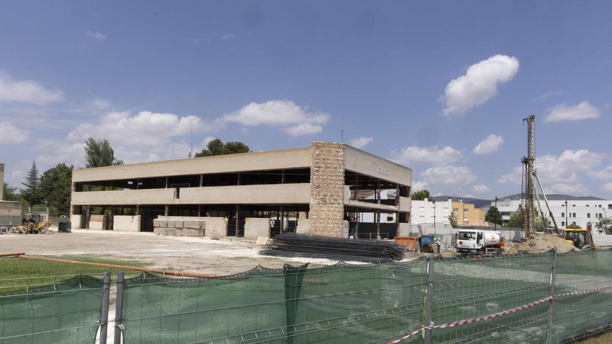 Obras de construcción de los nuevos juzgados de Ontinyent.