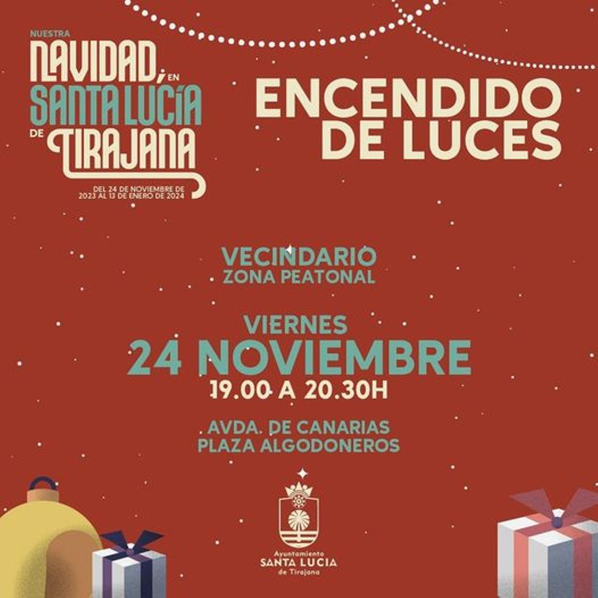 Cartel de actos navideños en Santa Lucía de Tirajana