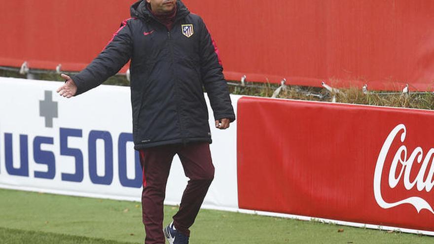 Armando de la Morena, durante un partido con el juvenil del Atlético de Madrid.