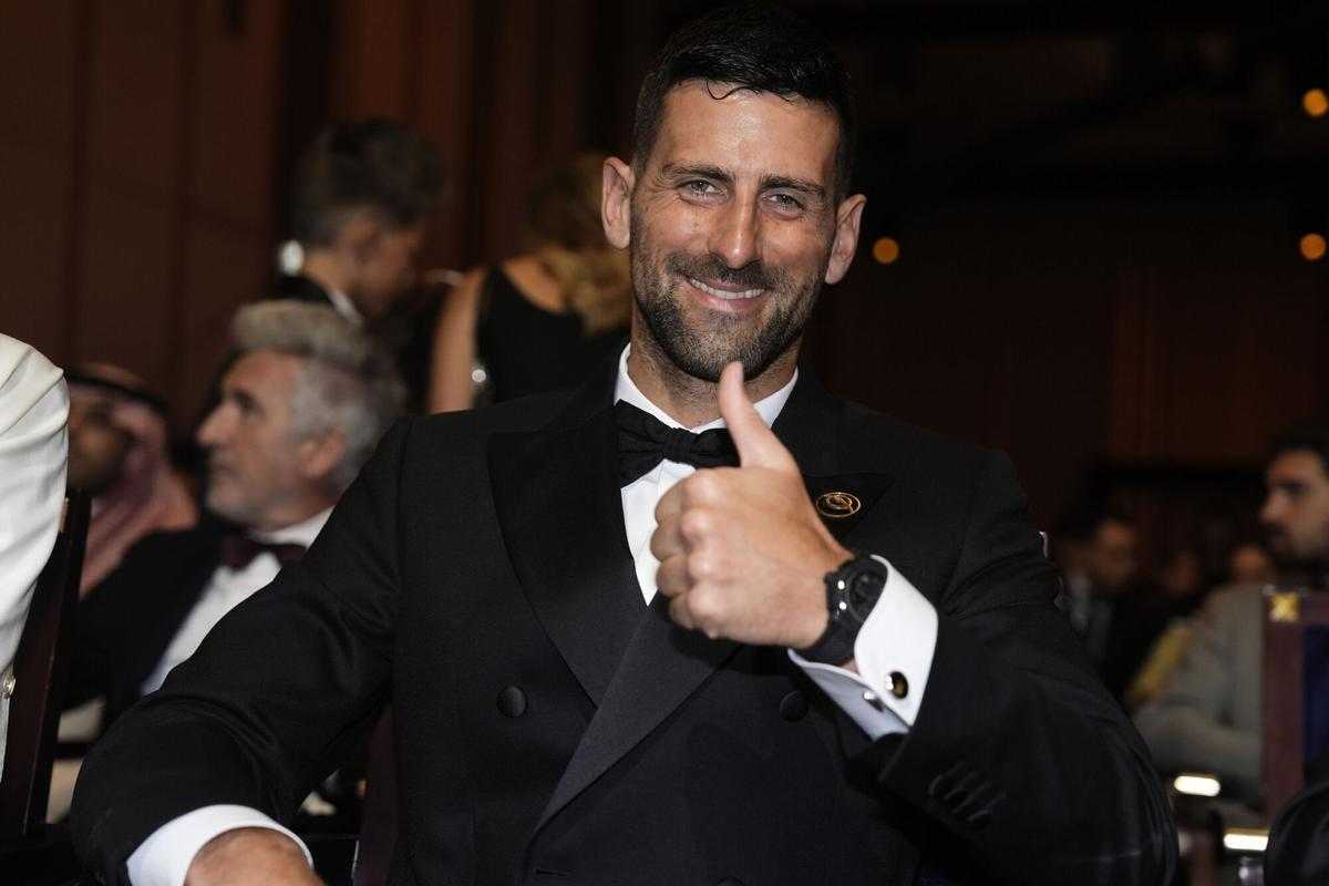 Novak Djokovic during the Globe Soccer Awards 2025- 16h edition. in Dubai, UAE - Sport Soccer - December 28, 2025 (Photo by Fabio Ferrari/LaPresse)