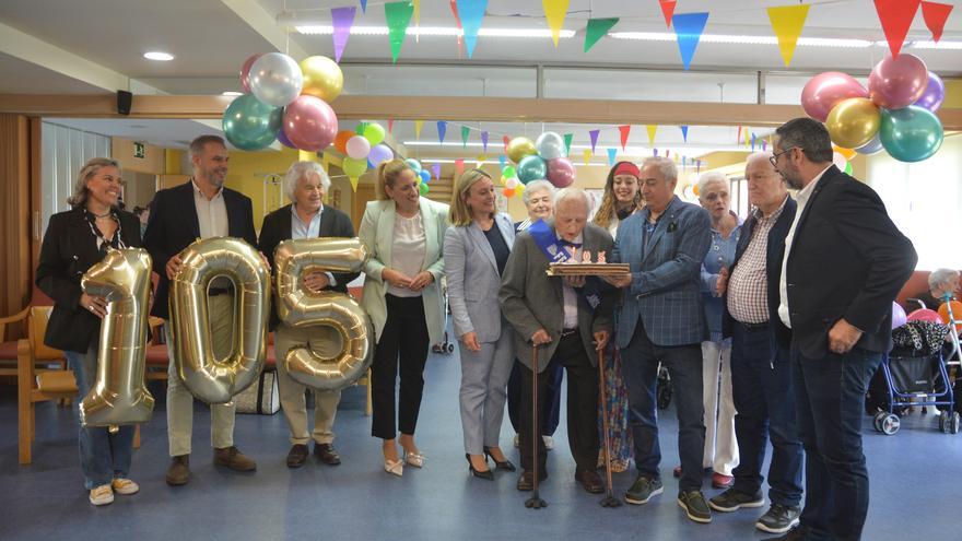 Un residente del centro de Montepinar celebra su 105 cumpleaños