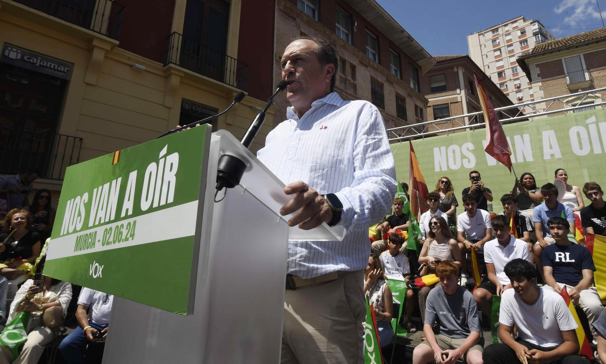 Acto de Santiago Abascal y Jorge Buxadé en Murcia