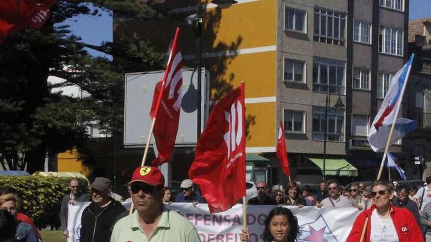 Manifestación de la CIG el año pasado el 1º de Mayo en Cangas. // S.A.