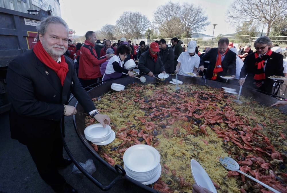 Paella e instantes previos al partido del Centenario