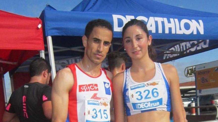 Hammou y Frechilla posan tras sus victorias.