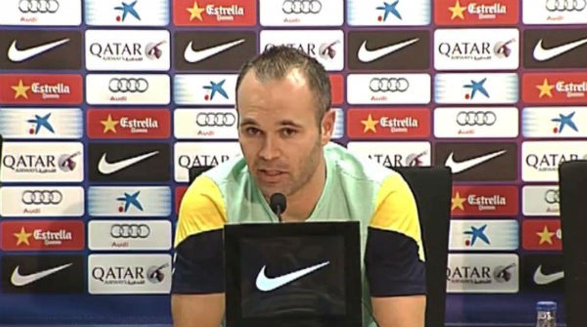 Declaracions d’Andrés Iniesta sobre el seu futur al Barça.