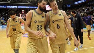 Satoransky, Mirotic y Vesely abandona la cancha del Breogán el pasado domingo tras un sufrido triunfo