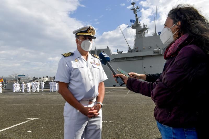 Salida del buque Meteoro de la Armada en misión de la OTAN