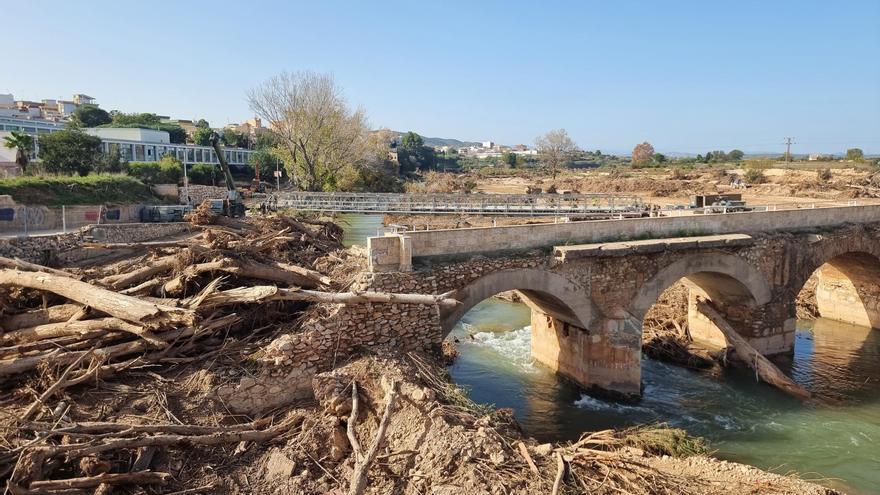Imagen del término municipal de Riba-roja tras el paso de la dana