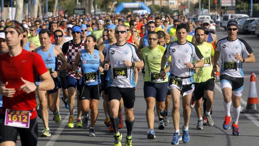 Un instante de la Media Maratón de Cartagena