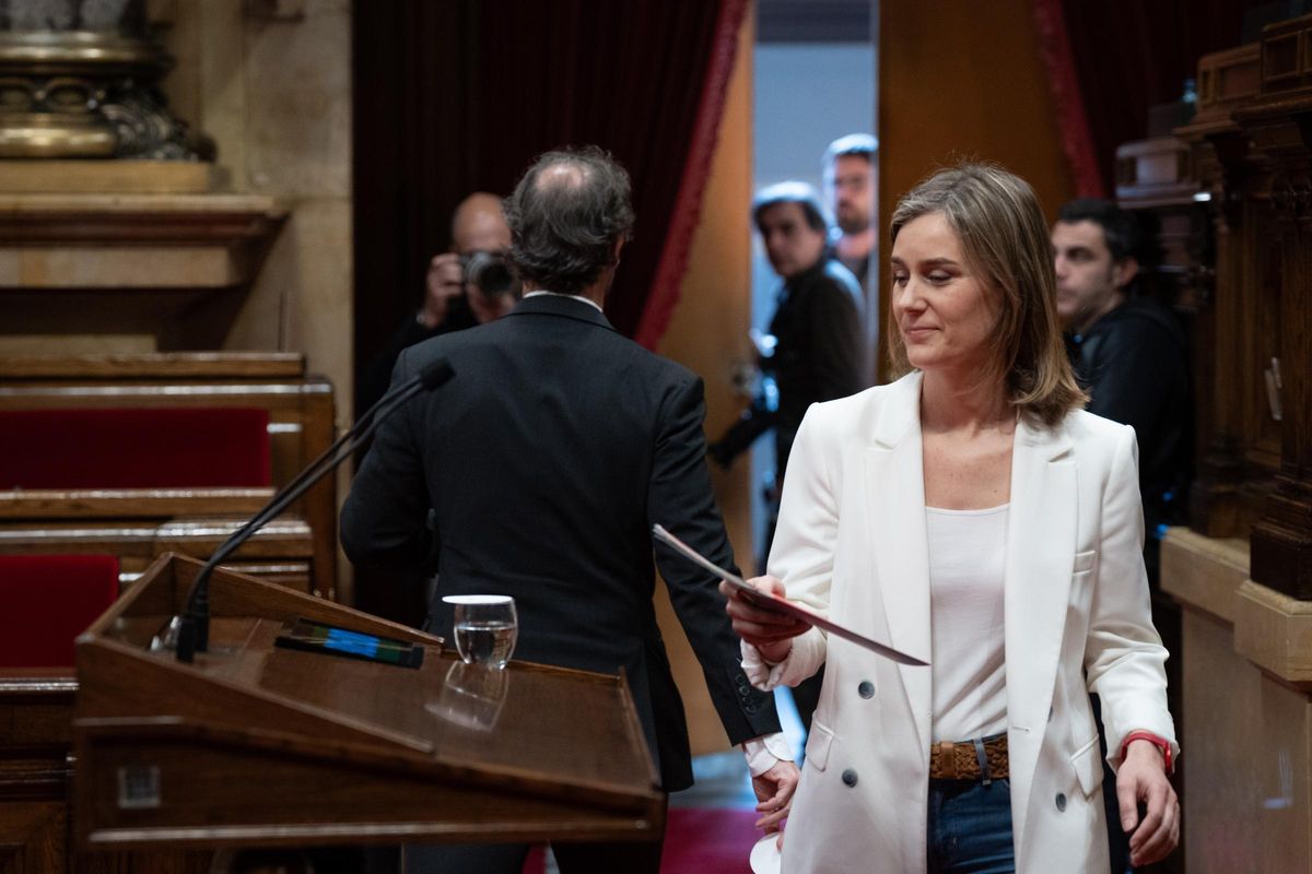 La líder de los Comuns en el Parlament, Jéssica Albiach, este miércoles en el Parlament.