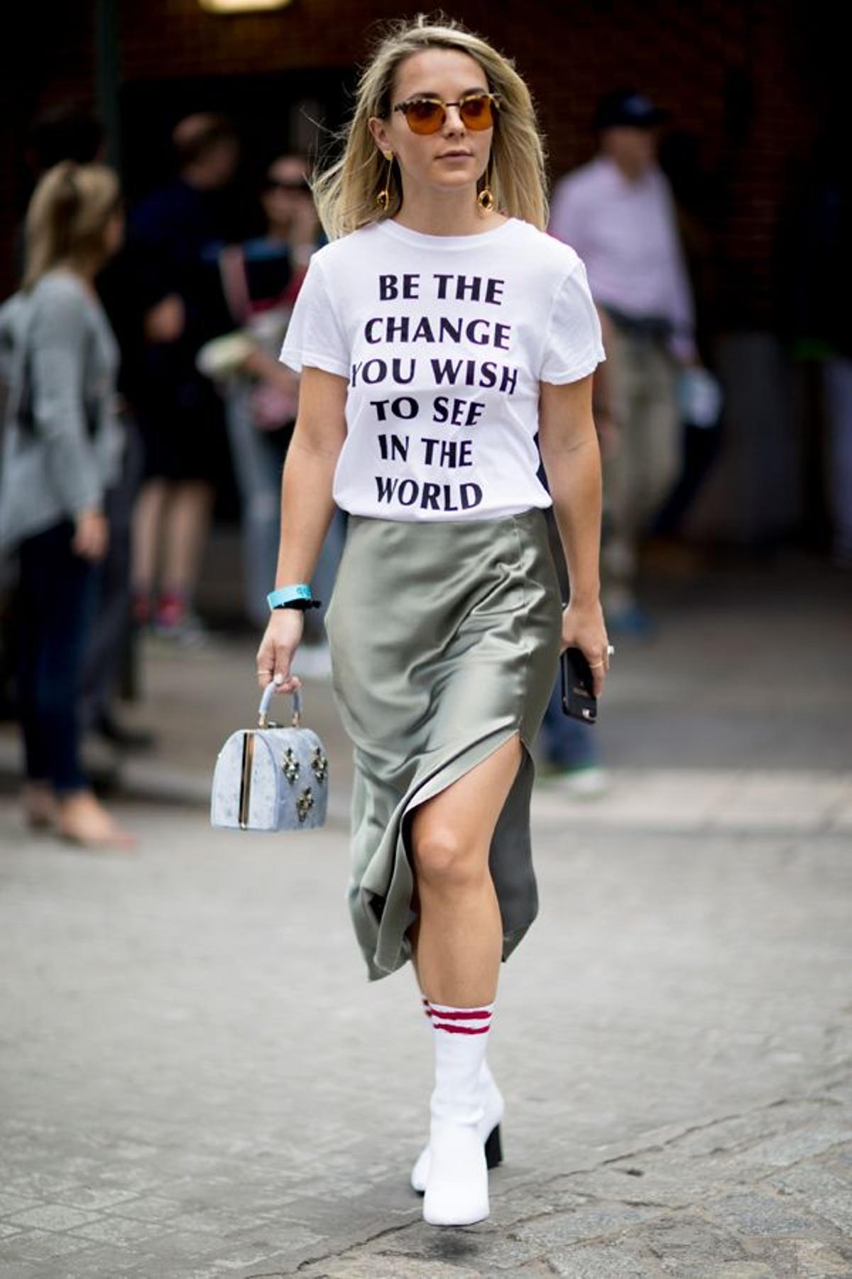 Street-style en NYFW:  camisetas con mensaje