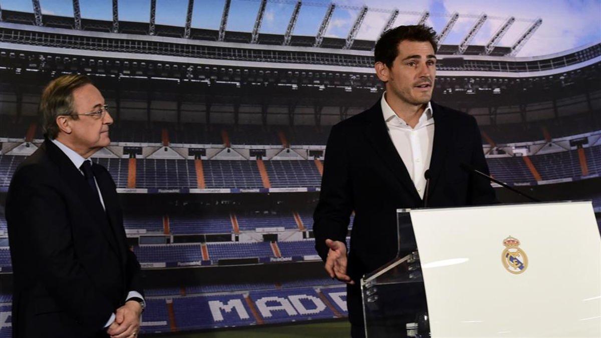 Florentino Pérez, el día del anuncio de la salida de Casillas del Real Madrid