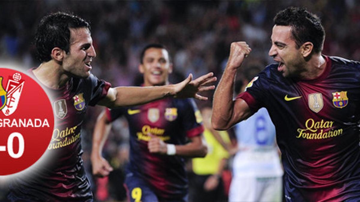 Xavi desatascó el partido con un golazo en el 87