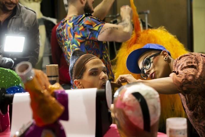 02.03.19. Las Palmas de Gran Canaria. Carnaval 2019. Carnaval 2019. Backstage Preselección Drag. Foto Quique Curbelo