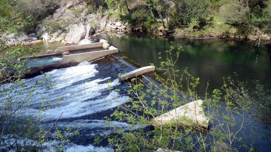 Presa de Monte Porreiro, donde se capta el agua del Lérez