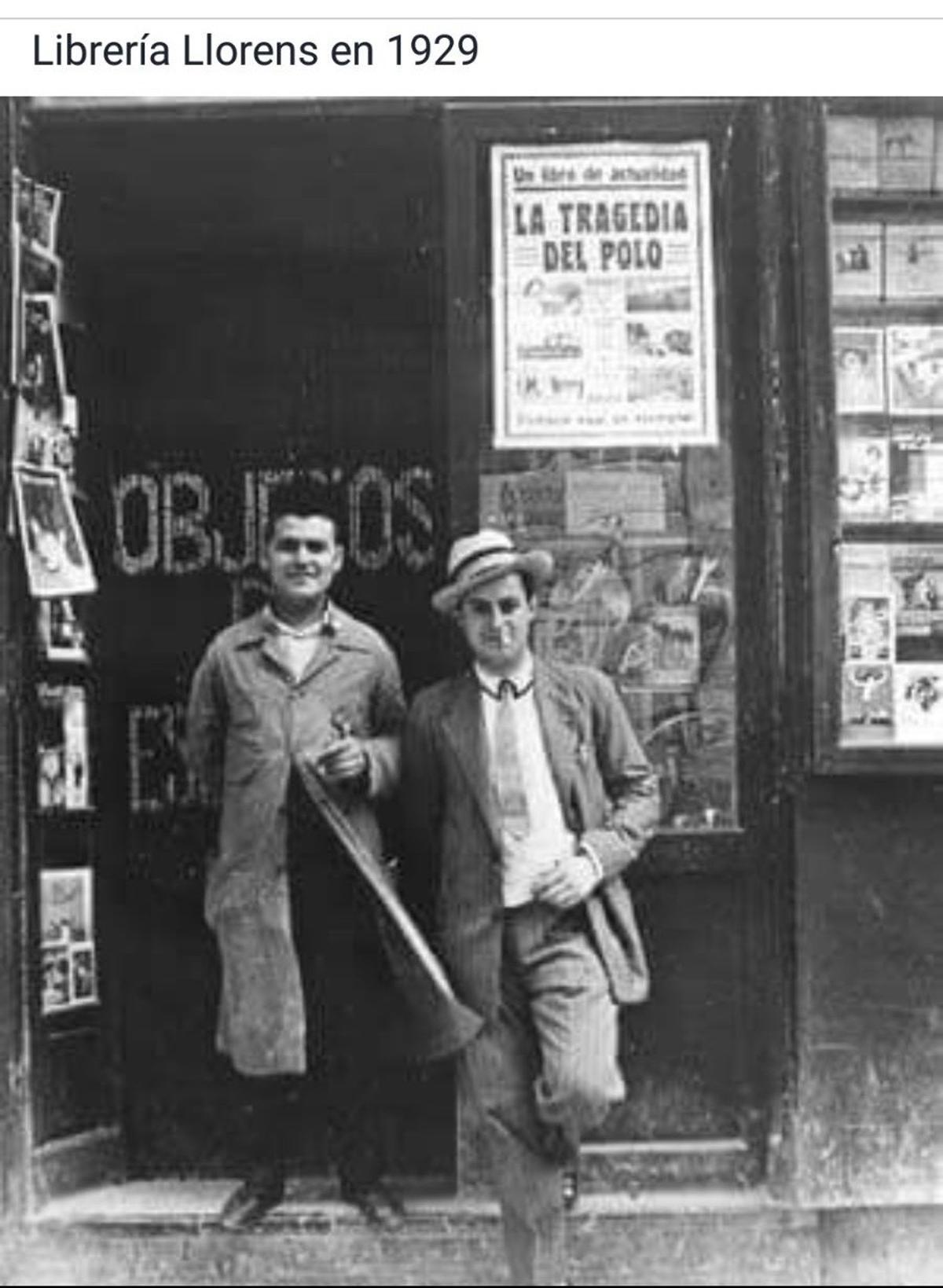 La librería en una imagen de 1929