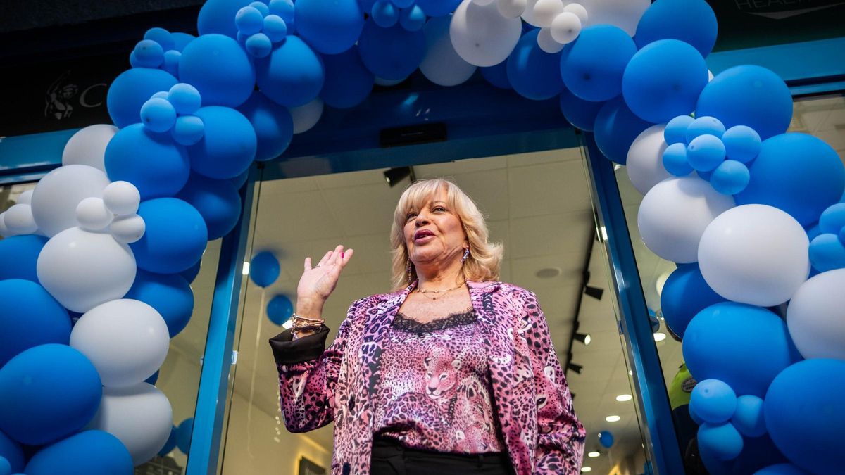 Bárbara Rey, en la inauguración este viernes de una nueva tienda de Dormitorum.