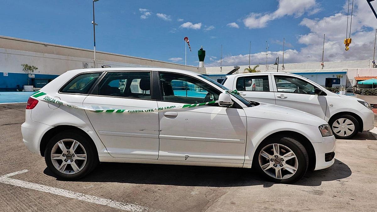 El coche en el que Tomás Gimeno se desplazó hasta Marina Tenerife en la noche del pasado martes. | | MARÍA PISACA