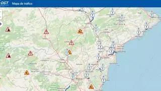 Tráfico en Alicante hoy: incidencias repartidas por toda la provincia con retenciones en la Vega Baja y el área metropolitana